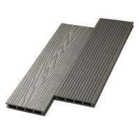 Террасная доска ДПК двусторонняя New 3D тиснение + вельвет Серый