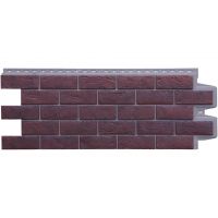 Фасадные панели Cостаренный кирпич Элит Кофе (Жжёный) тёмно-бежевый ШОВ