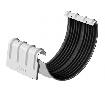 Соединитель желобов с замком D125, ПЛОМБИР (RAL 9010) от производителя  Docke по цене 430 р